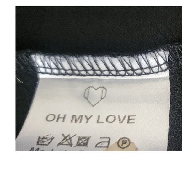 Oh My Love Kimono Black Fringe Size Small Cowgirl Western Boho Rock Goth Kimono - Picture 11 of 11